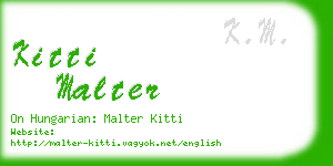 kitti malter business card